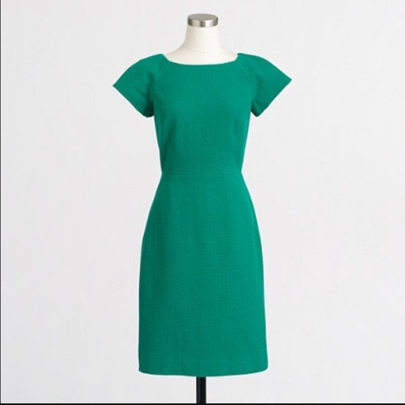 J. Crew Dresses & Skirts - Jcrew Kelly green cotton shirt sleeve dress